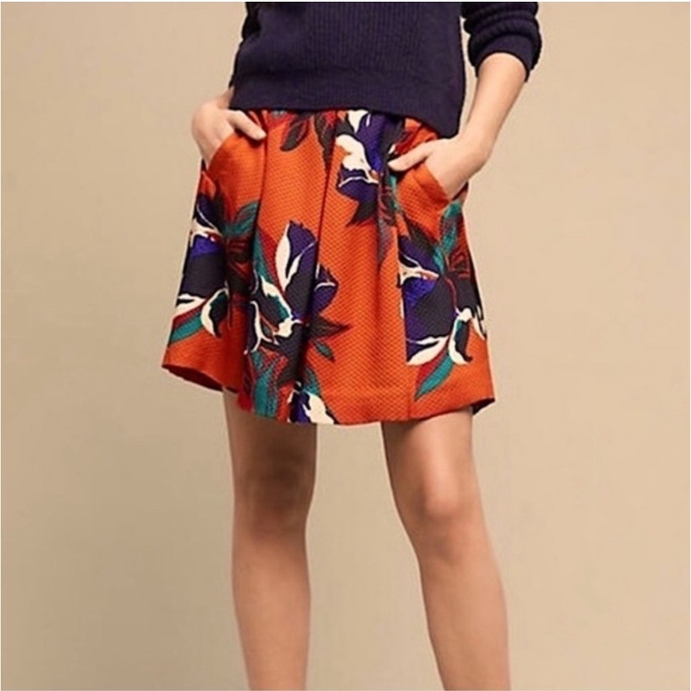 Anthropologie Maeve Maira Floral Mini Skirt Women's Size 4